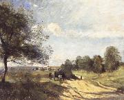 Jean Baptiste Camille  Corot THe Wagon oil painting